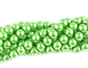 PERŁY SZKLANE PERŁA SZNUR 8mm koraliki 55 szt.