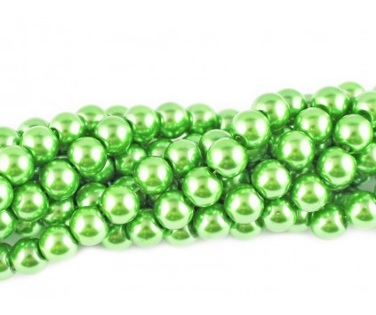 PERŁY SZKLANE PERŁA SZNUR 8mm koraliki 55 szt.