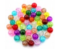 KORALIKI SZKLANE CRACKLE 8mm MIX 50SZT HURT