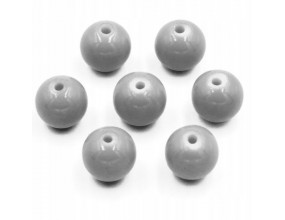 KORALIKI SZKLANE POWLEKANE SZARE KULKI KULECZKI DO BIŻUTERII 8mm 20SZT