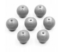 KORALIKI SZKLANE POWLEKANE SZARE KULKI KULECZKI DO BIŻUTERII 8mm 20SZT