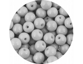 KORALIKI SZKLANE POWLEKANE KULKI GŁADKIE DO BIŻUTERII SZARE SIWE 8mm 50sz