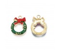 ZAWIESZKA EMALIOWANA CHARMS WIANEK WIENIEC ŚWIĘTA OZDOBY WISIOREK 2szt