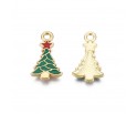 ZAWIESZKA EMALIOWANA CHARMS CHOINKA MIKOŁAJKI ŚWIĘTA OZDOBY WISIOREK 2szt