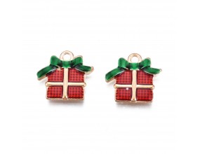 ZAWIESZKA EMALIOWANA CHARMS PREZENT MIKOŁAJKI ŚWIĘTA OZDOBY WISIOREK 2szt