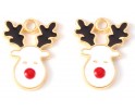 ZAWIESZKA EMALIOWANA CHARMS RENIFER MIKOŁAJKI ŚWIĘTA OZDOBY WISIOREK 2szt