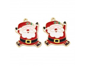 ZAWIESZKA EMALIOWANA CHARMS DUŻY MIKOŁAJ MIKOŁAJE MIKOŁAJKI ŚWIĘTA 2szt
