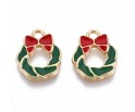 ZAWIESZKA EMALIOWANA CHARMS WIANEK WIENIEC ADWENTOWY MIKOŁAJKI ŚWIĘTA 2szt