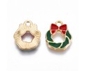 ZAWIESZKA EMALIOWANA CHARMS WIANEK WIENIEC ADWENTOWY MIKOŁAJKI ŚWIĘTA 2szt