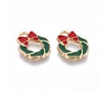 ZAWIESZKA EMALIOWANA CHARMS WIANEK WIENIEC ADWENTOWY MIKOŁAJKI ŚWIĘTA 2szt