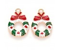 ZAWIESZKA EMALIOWANA CHARMS WIENIEC ADWENTOWY KOKARDKA MIKOŁAJ ŚWIĘTA 2szt