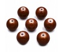KORALIKI SZKLANE POWLEKANE CIEMNY BRĄZ 8mm 20SZT
