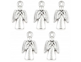 Zawieszka Aniołek ANIOŁ Charms Święta Mikołajki Ozdoby Wigilia 5szt