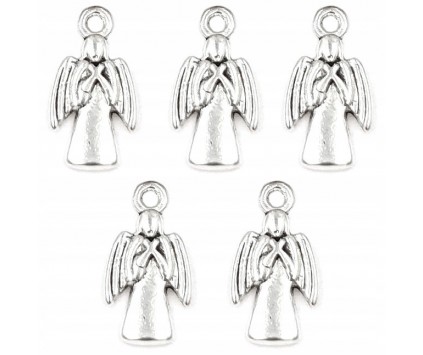 Zawieszka Aniołek ANIOŁ Charms Święta Mikołajki Ozdoby Wigilia 5szt