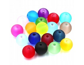 Koraliki MROŻONE Szklane 8mm mix kolorów 20 sztuk