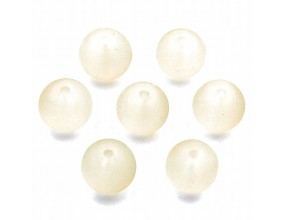 KORALIKI MROŻONE SZKLANE 8mm 20SZT ECRU