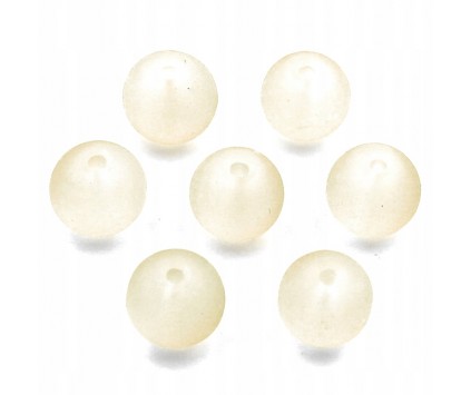 KORALIKI MROŻONE SZKLANE 8mm 20SZT ECRU