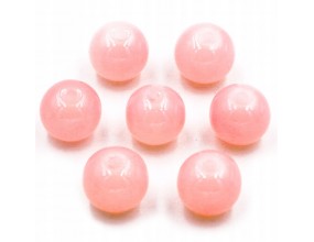 KORALIKI SZKLANE JADEITOWE 8mm Łososiowe 20szt