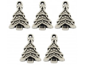 ZAWIESZKA METALOWA CHARMS DO BRANSOLETEK CHOINKA CHOINKI MIKOŁAJ ŚWIĘTA 5sz