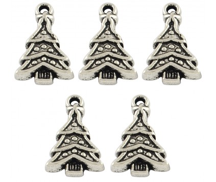 ZAWIESZKA METALOWA CHARMS DO BRANSOLETEK CHOINKA CHOINKI MIKOŁAJ ŚWIĘTA 5sz