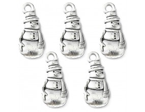 ZAWIESZKA METALOWA CHARMS BAŁWAN BAŁWANEK MIKOŁAJKI ŚWIĘTA OZDOBY 5szt