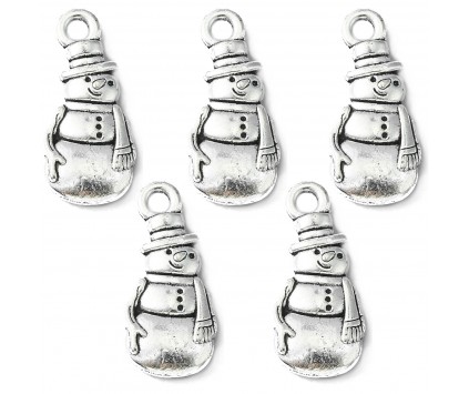 ZAWIESZKA METALOWA CHARMS BAŁWAN BAŁWANEK MIKOŁAJKI ŚWIĘTA OZDOBY 5szt