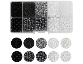 ZESTAW KORALIKI DO BRANSOLETEK PEREŁKI I SZKLANE DROBNE SEEDS NA PREZENT