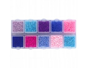 Zestaw Koraliki Szklane Drobne SEEDS 2mm ~100gram