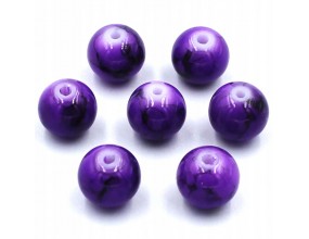 KORALIKI SZKLANE POWLEKANE MARMURKI 8mm 20SZT