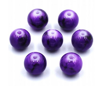 KORALIKI SZKLANE POWLEKANE MARMURKI 8mm 20SZT