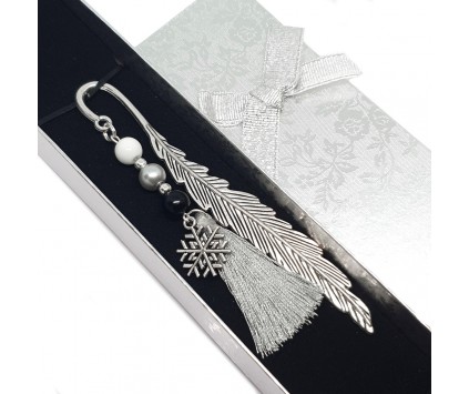 ZAKŁADKA DO KSIĄŻKI PREENT ŚWIĘTA MIKOŁAJKI WIGILIA KLASOWA ŚNIEŻYNKA