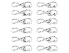 Łącznik Nieskończoność do Bransoletki Naszyjnika Love 36mm Metal 10 sztuk