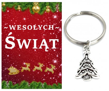 BRELOK BRELOCZEK CHOINKA ŚWIĘTA MIKOŁAJKI PREZENT SZKOŁA WIGILIA KLASOWA