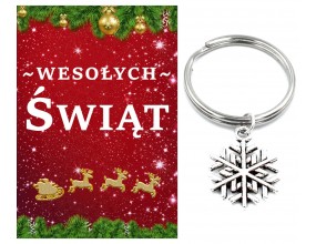 BRELOK BRELOCZEK ŚNIEŻYNKA ŚWIĘTA MIKOŁAJKI PREZENT SZKOŁA WIGILIA KLASOWA
