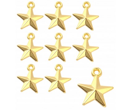 ZAWIESZKA ŚWIĄTECZNA CHARMS GWIAZDA GWIAZDKA GWIAZDKI ŚWIĘTA MIKOLAJ 10szt