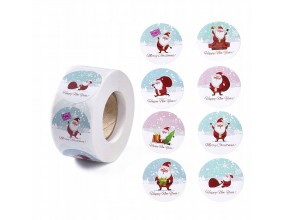 Naklejki Świąteczne Święta Mikołaj na Prezenty Mikołajki Gwiazdka 50szt