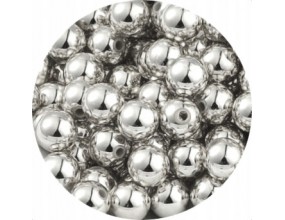 Koraliki Akryl. Srebrne 8mm Świąteczne Ozdoby Święta do Biżuterii 50 SZTUK