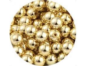 Koraliki Akrylowe Złote 8mm Świąteczne Ozdoby Święta do Biżuterii 50 SZTUK