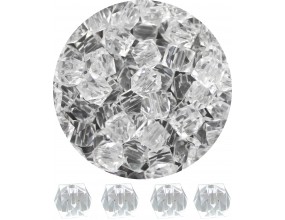 KORALIKI AKRYLOWE KWADRACIKI DIAMENCIKI 6mm PRZEZROCZYSTE ŚWIĘTA OZDOBY 50