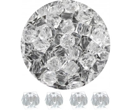 KORALIKI AKRYLOWE KWADRACIKI DIAMENCIKI 6mm PRZEZROCZYSTE ŚWIĘTA OZDOBY 50