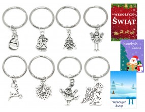 Breloki Breloczki Świąteczne Zestaw Brelok Święta Mikołaj Prezent Kartki 8