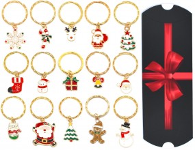 Breloki Breloczki Świąteczne Zestaw Brelok Święta Mikołaj Prezent Pudełko