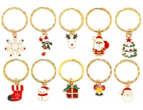 Breloki Breloczki Świąteczne Zestaw Brelok Święta Mikołaj Prezent Kartki 10