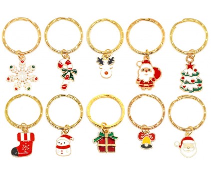 Breloki Breloczki Świąteczne Zestaw Brelok Święta Mikołaj Prezent Kartki 10