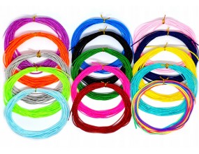 SZNUREK NYLONOWY Mix 15 KOLORÓW 45m Zestaw 0,4MM