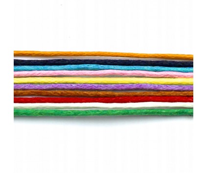 SZNUREK JUBILERSKI DO BIŻUTERII BAWEŁNIANY WOSKOWANY 1mm MIX 10 x 1m