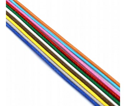 SZNUREK JUBILERSKI POLIESTROWY POWLEKANY SNAKE MIX KOLORÓW 1mm 10 x 1m