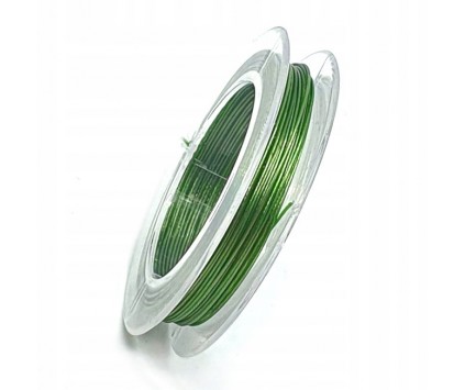 LINKA JUBILERSKA STALOWA ZIELONA 0,45mm 10m SZPULA