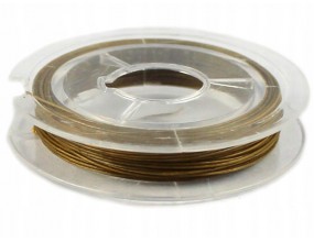 LINKA JUBILERSKA STALOWA STARE ZŁOTO 0,45mm 10m SZPULA