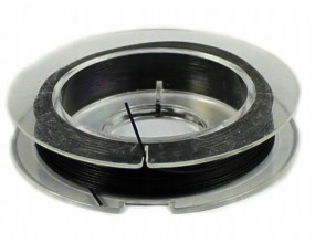 LINKA JUBILERSKA STALOWA CZARNA 0,45mm 10m SZPULA